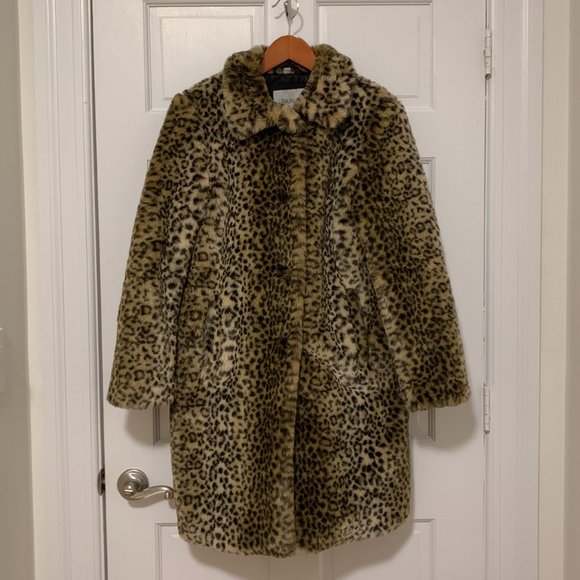 parka london Jackets & Blazers - Faux Fur Leopard Print Coat